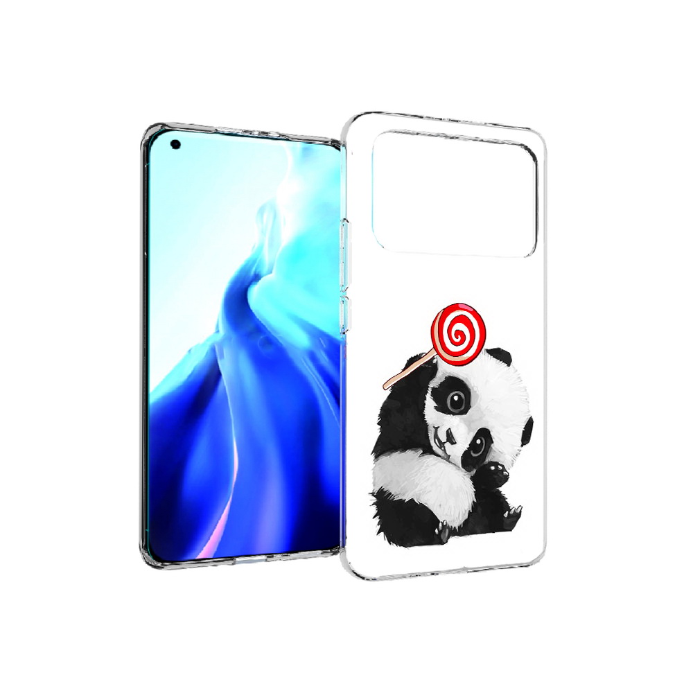 

Чехол MyPads Tocco для Xiaomi Mi 11 Ultra панда с леденцом (PT160500.261.534), Прозрачный, Tocco