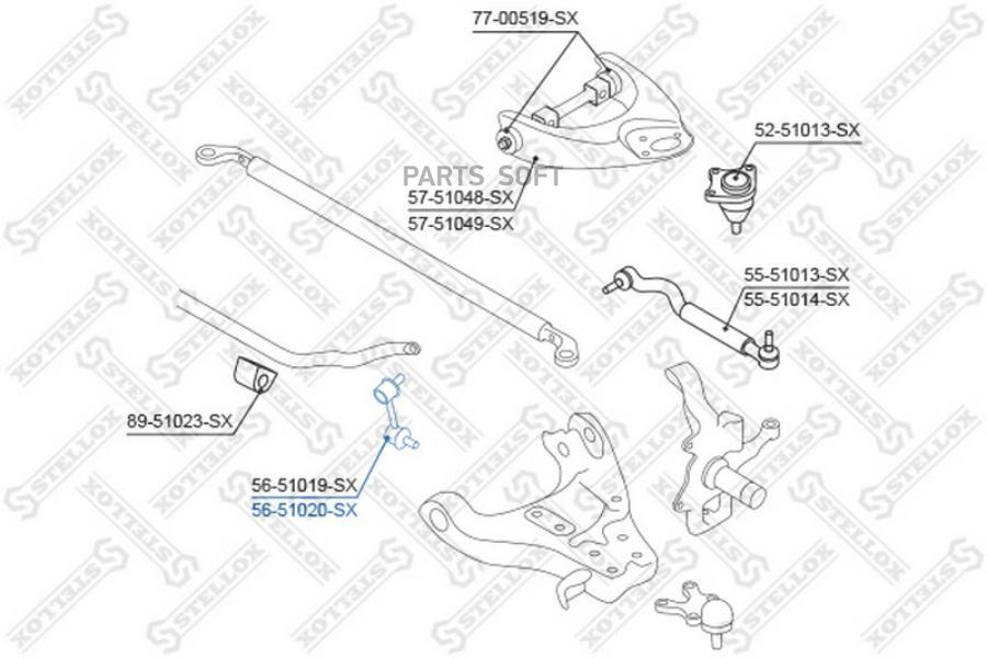

56-51020-sx_тяга стабилизатора переднего правая hyundai terracan all 01>