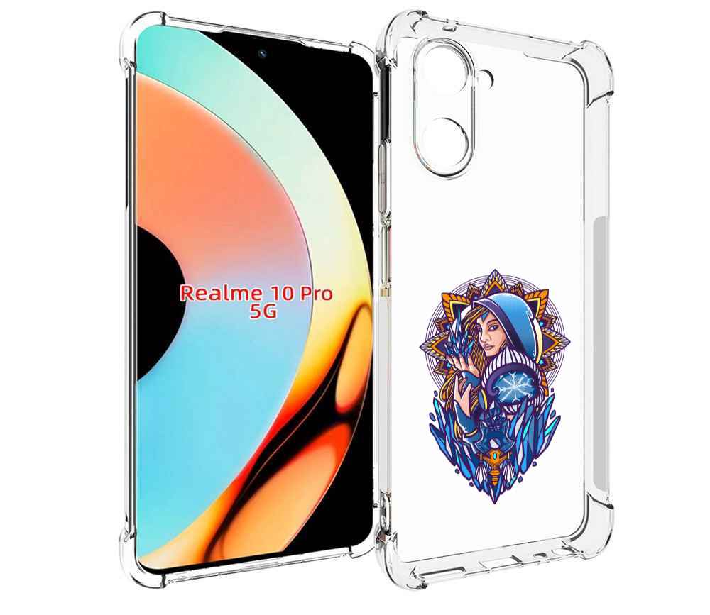 

Чехол бампер MyPads кристал мейден дота 2 для Realme 10 Pro прот..., Прозрачный, Tocco