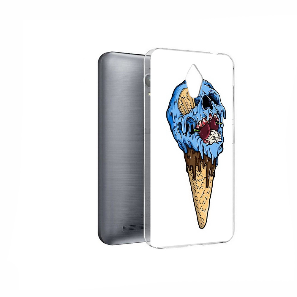 

Чехол MyPads Tocco для Asus ZenFone Go (ZC500TG) мороженное череп, Прозрачный, Tocco