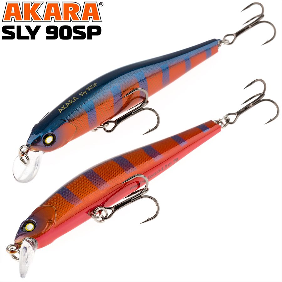 

Воблер Akara Sly 90SP 9 гр 1/3 oz 3,5 in A212, Разноцветный, Sly