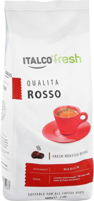 Кофе Italco Qualita Rosso в зернах жареный 1кг