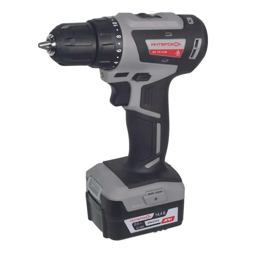 Дрель-шуруповерт аккумуляторная бесщеточная Интерскол ДА-10144В МиниМАКС 144 В Li-ion 805000₽