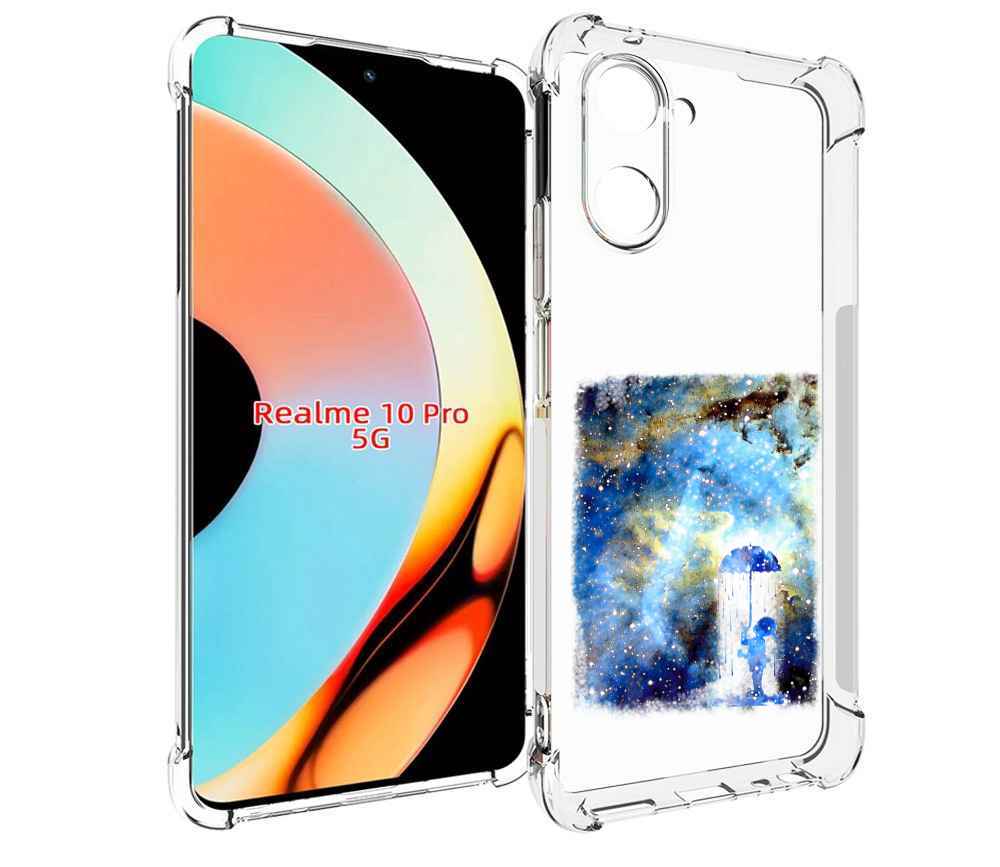 

Чехол бампер MyPads мальчик в небе для Realme 10 Pro противоударный, Прозрачный, Tocco