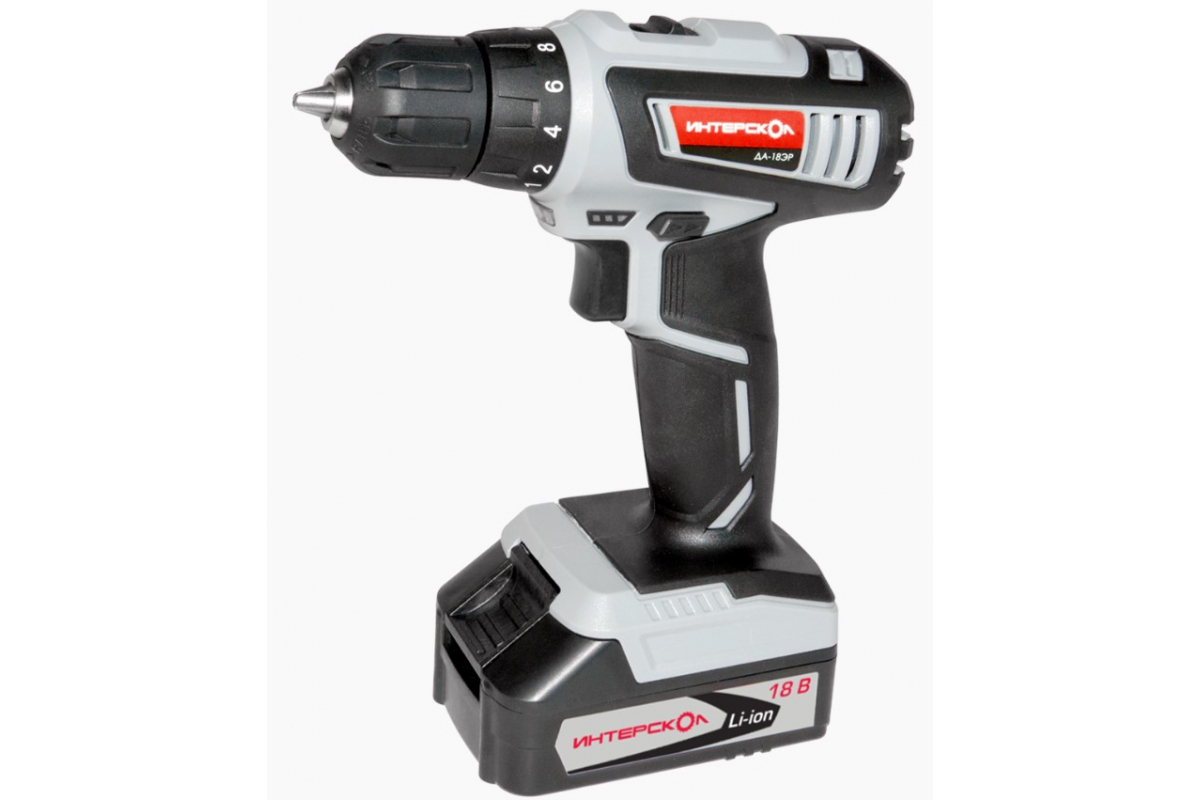 Дрель-шуруповерт Интерскол Аккумуляторная ДА-18ЭР 5360202 АПИ 2 АКБ 2 Ач От аккумул 830000₽