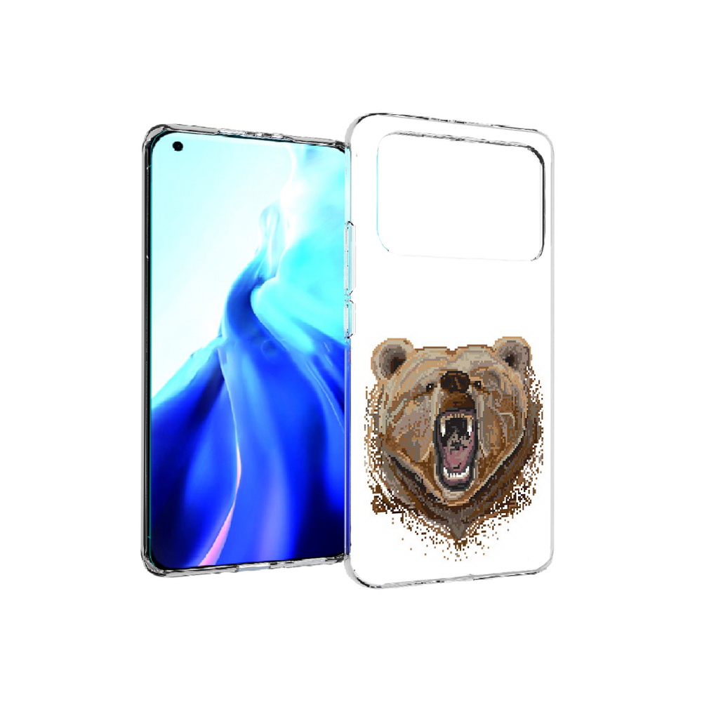 

Чехол MyPads Tocco для Xiaomi Mi 11 Ultra пиксельный медведь (PT160500.261.539), Прозрачный, Tocco