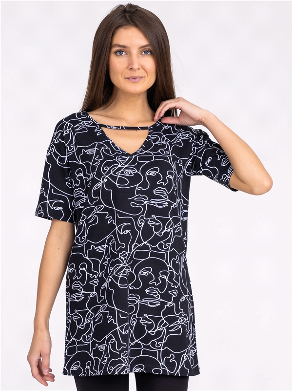 

Туника женская Апрель т496804н100Р1 черная 84/164, Черный, т496804н100Р1