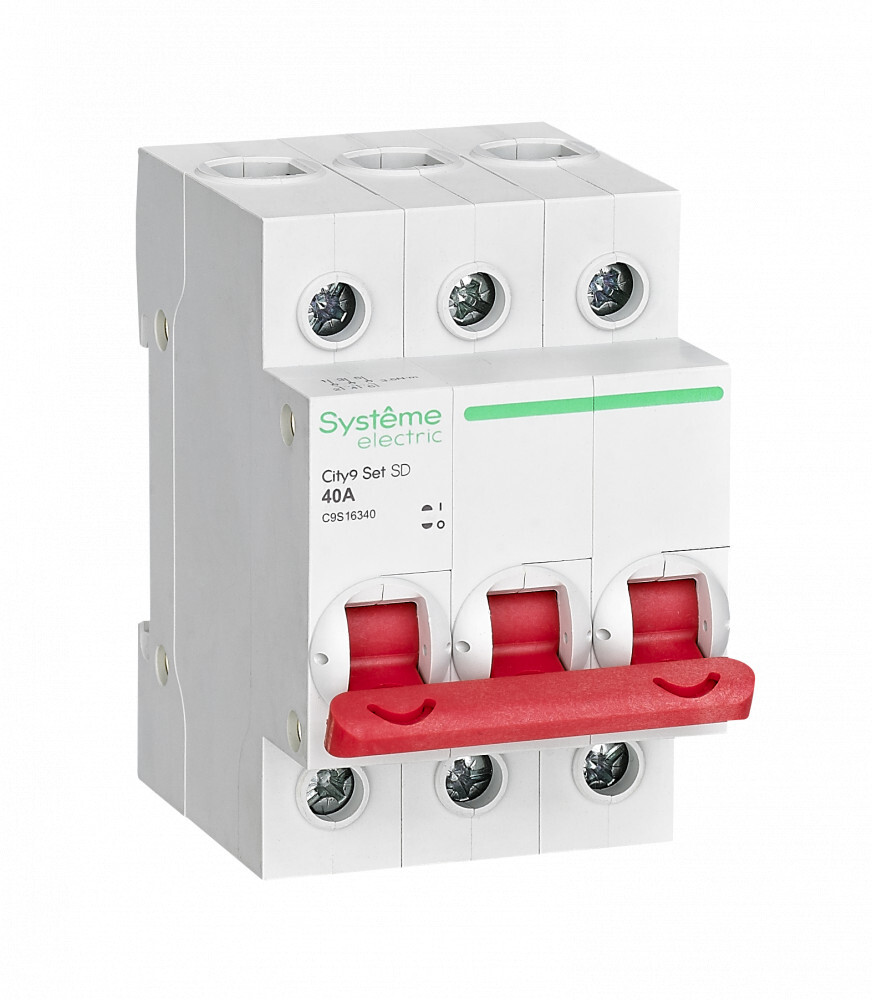 фото Выключатель нагрузки schneider electric city9 set 3p 40 а, 6 ка, c9s16340