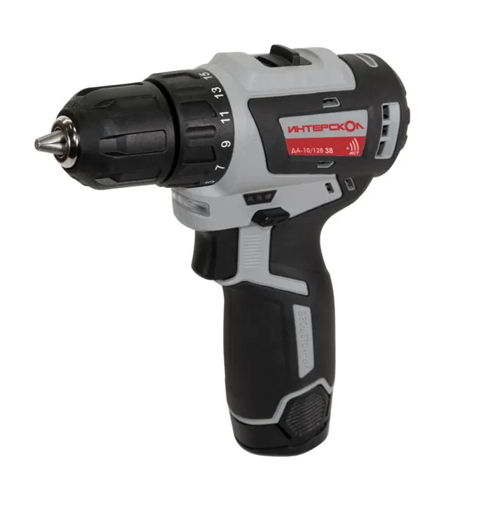 Аккумуляторная дрель-шуруповерт ИНТЕРСКОЛ ДА-1012В 38 7572245 кейс 2 АКБ 25 Ач 721000₽