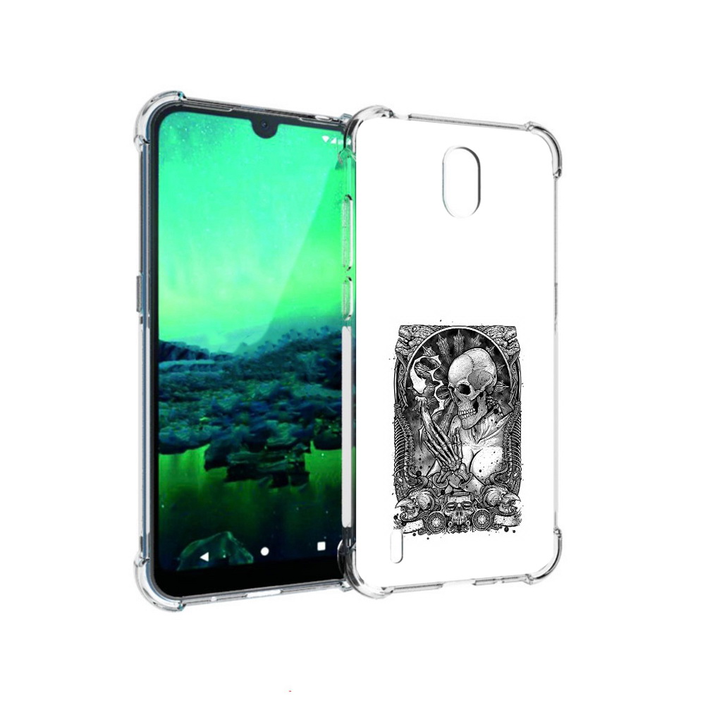 

Чехол MyPads Tocco для Nokia 1.3 девушка скелет (PT227048.104.316), Прозрачный, Tocco