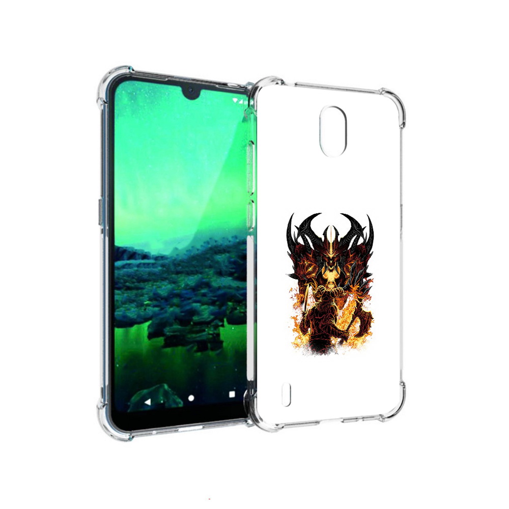 

Чехол MyPads Tocco для Nokia 1.3 демон shadow fiend (PT227048.104.318), Прозрачный, Tocco