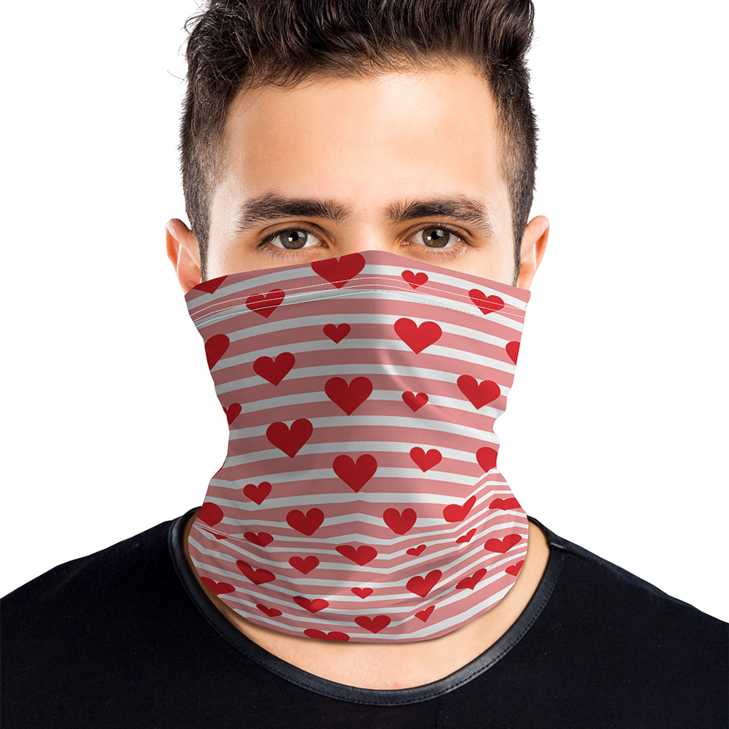 

Балаклава JoyArty Сердечки на полосках белый, Сердечки на полосках