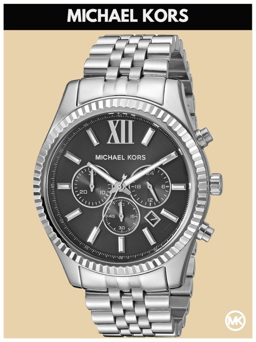 

Наручные часы мужские Michael Kors M8602K серебристые, M8602K