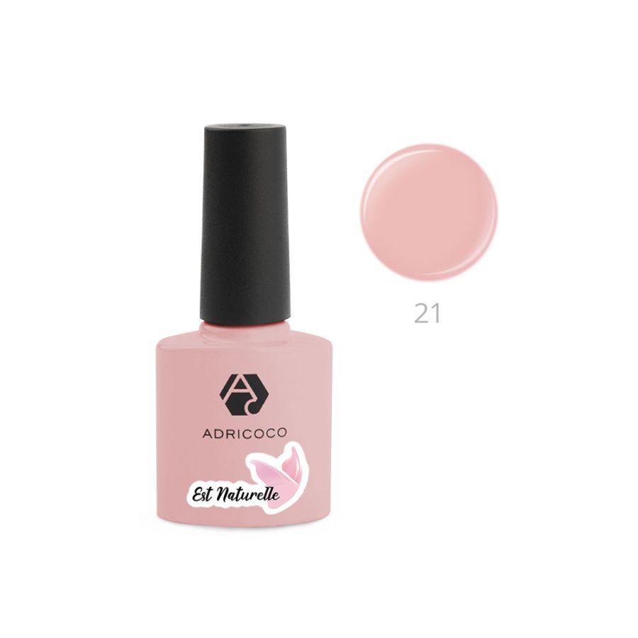 Гель-лак для ногтей AdriCoco Est Naturelle №21 камуфлирующий персиково-розовый 8 мл 2 шт