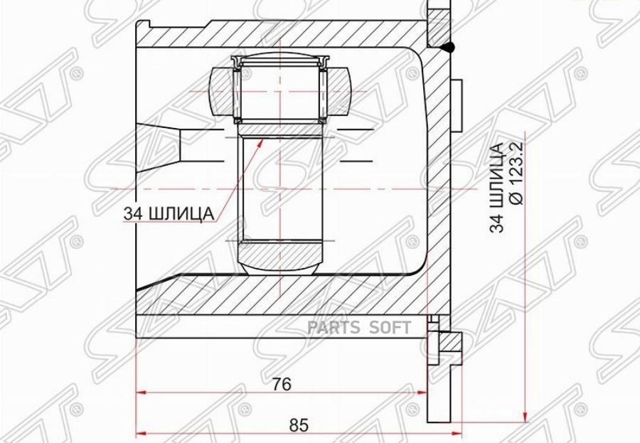 

Шрус Внутренний Audi A4 01-08/A6 99-11/A8 02-10 Sat арт. VW-648