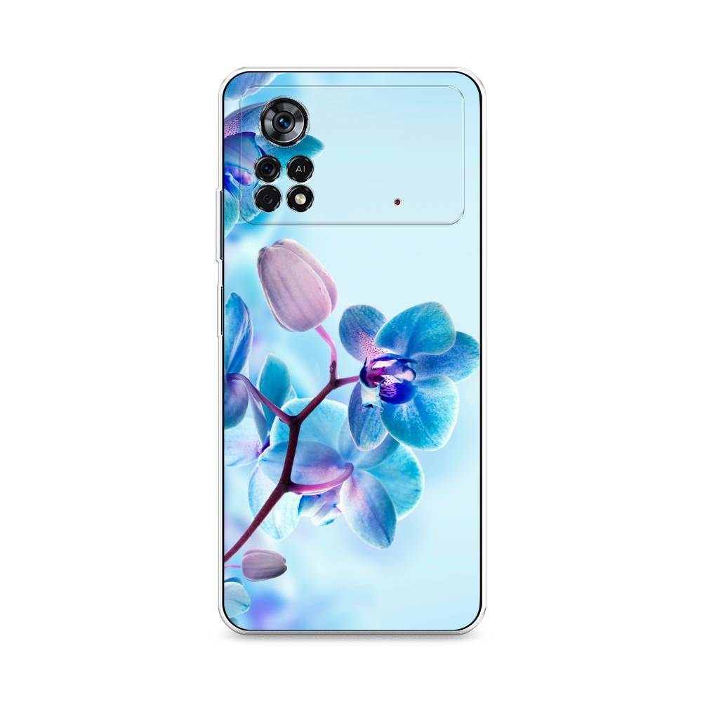 

Чехол Awog на Poco X4 Pro 5G "Голубая орхидея", Разноцветный, 313150-8
