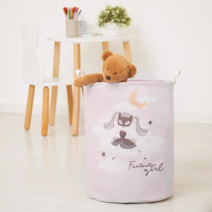 

Корзинка текстильная Этель "Fantastic girl" 34х43 см, Бежевый