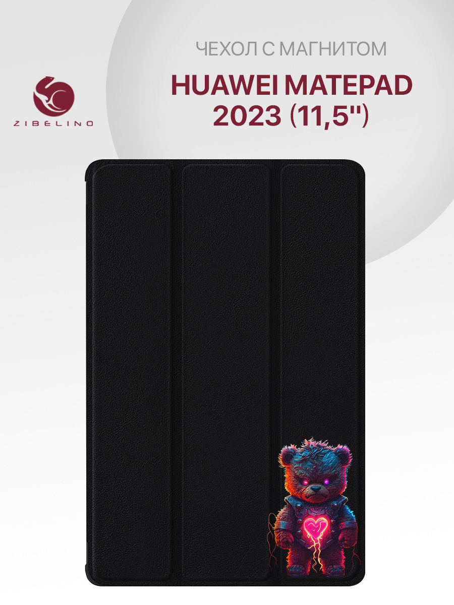 

Чехол Для Планшета Huawei Matepad 2023 (11.5") Черный С Принтом Мишка Ток, Разноцветный;черный, ZT-HUW-MP2023-11.5