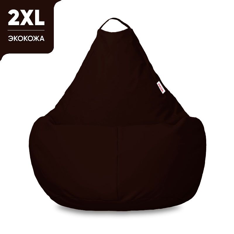 

Кресло-мешок PUFON XXL Груша Премиум Экокожа Коричневый, Груша