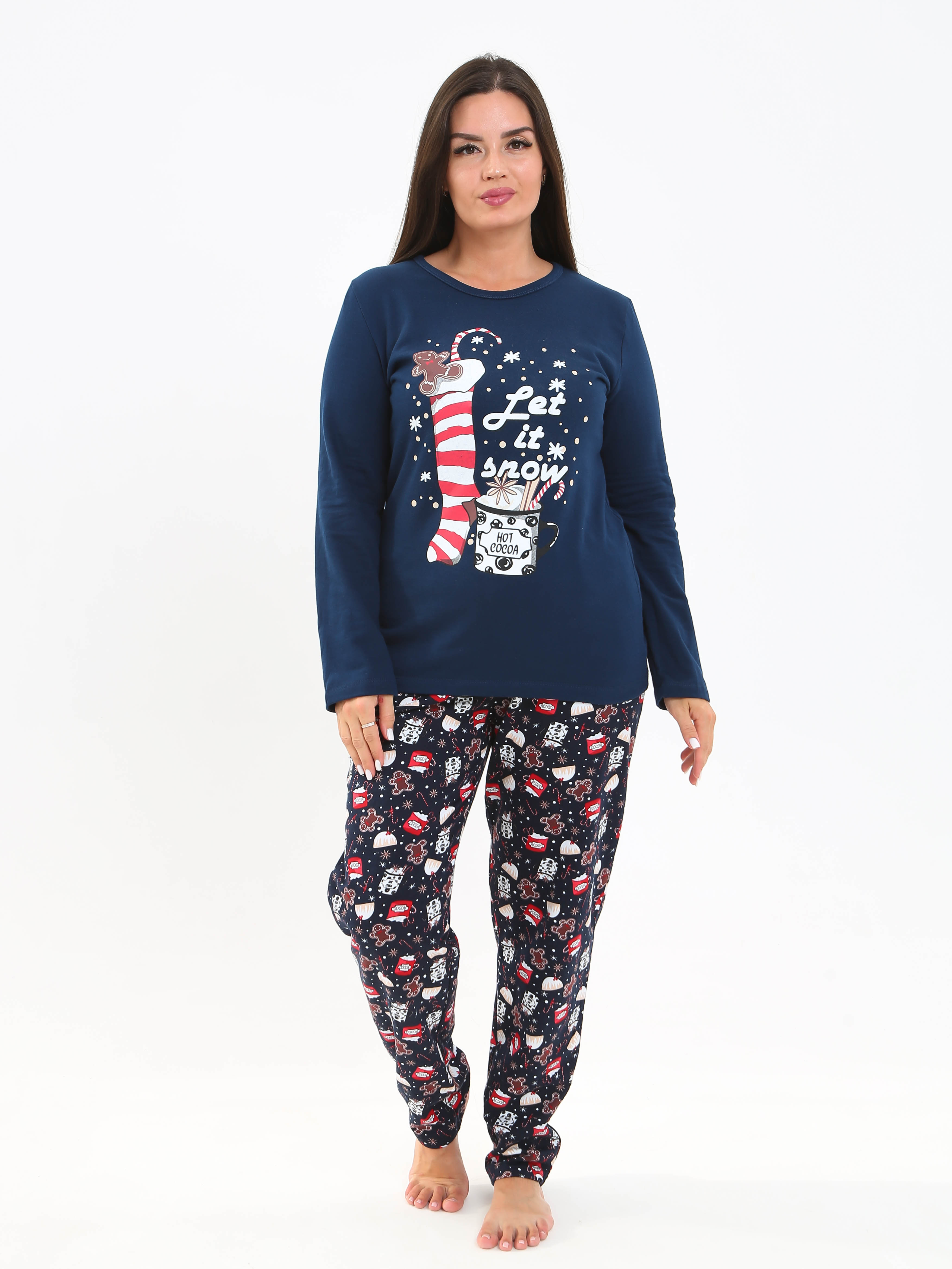 Комплект домашний женский Soft home П005 синий 54 RU