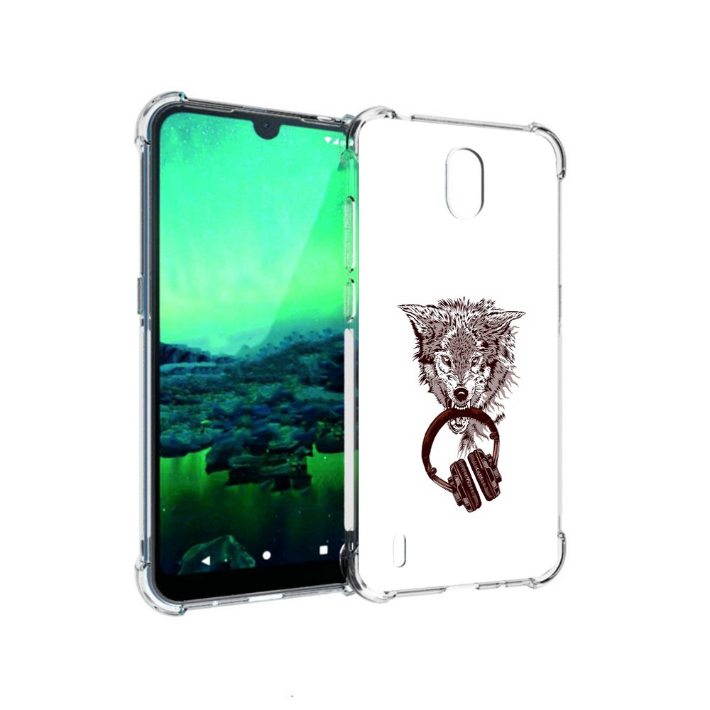 

Чехол MyPads Tocco для Nokia 1.3 дикий волк (PT227048.104.325), Прозрачный, Tocco