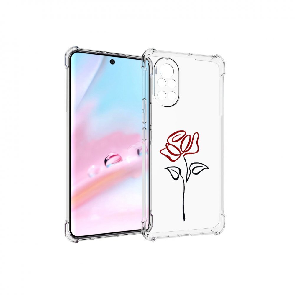 

Чехол MyPads цветок в одну линию для Huawei Nova 8 (ANG-LX1), Прозрачный, Tocco