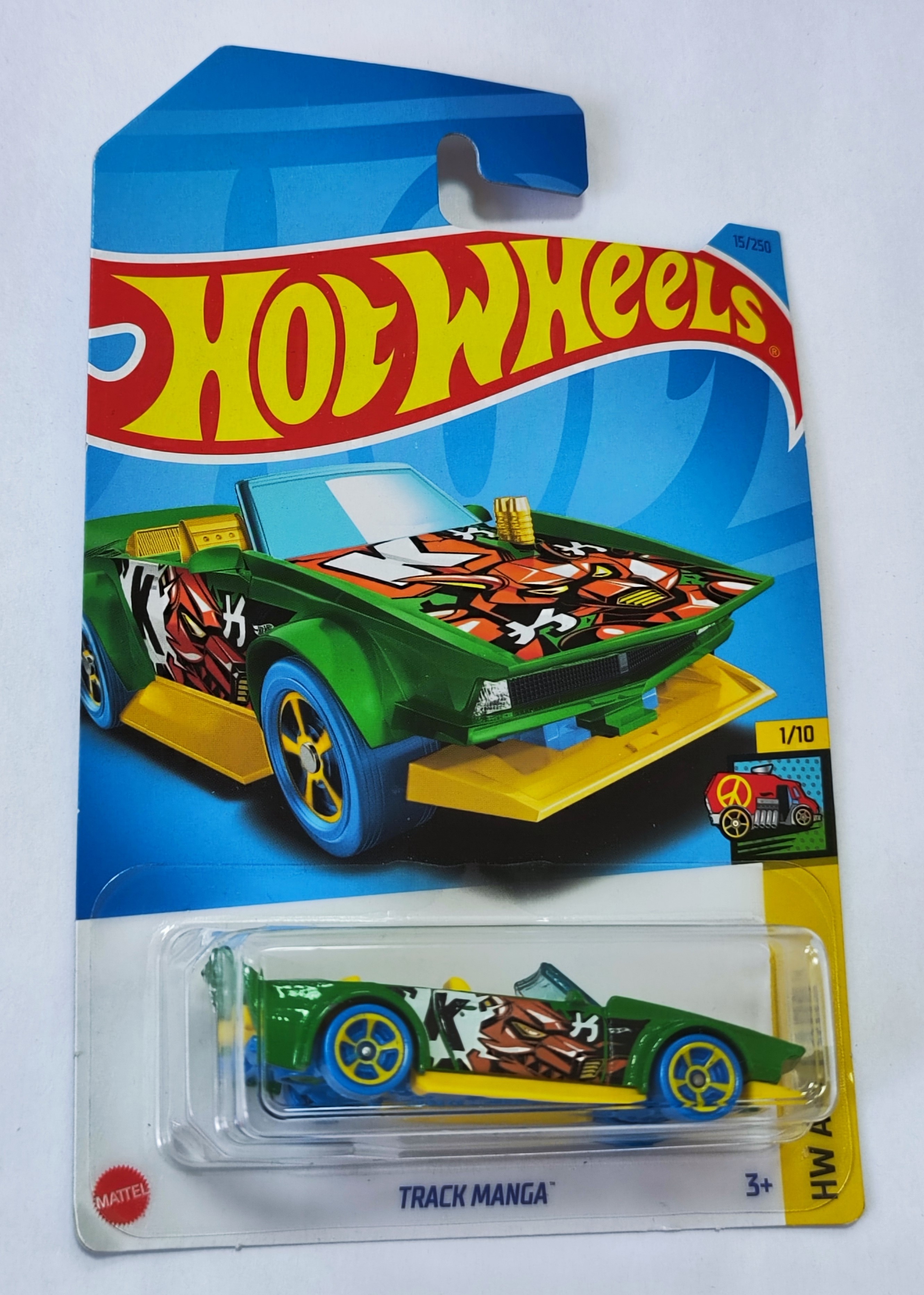 Машинка Hot Wheels базовой коллекции TRACK MANGA зеленая C4982/HKH45 машинка hot wheels hw art cars track manga hkk15 n521