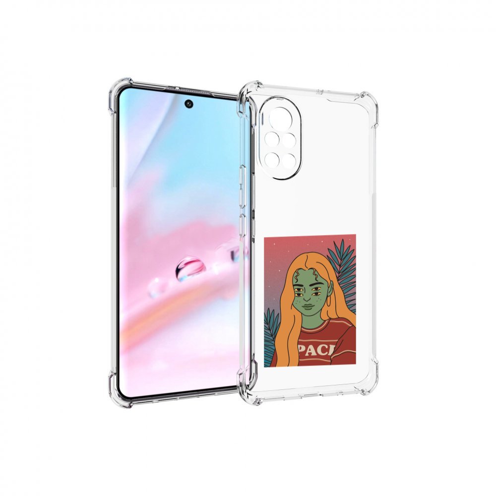 

Чехол MyPads четырехглазая девушка женский для Huawei Nova 8 (ANG-LX1), Прозрачный, Tocco