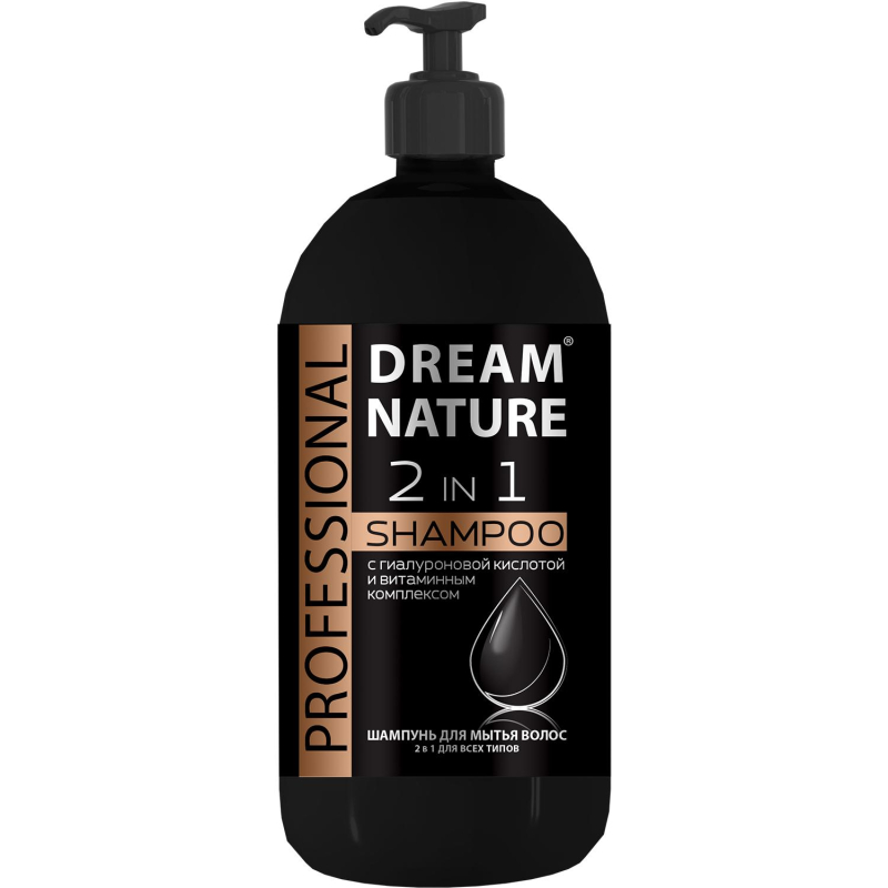 Шампунь Dream Nature PROFESSIONAL c гиалур.кислотой и витам.комплексом 1 л