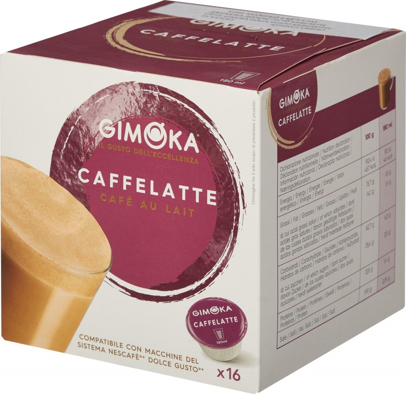 Кофе в капсулах Gimoka Dolce Gusto Caffelatt , 16кап/уп