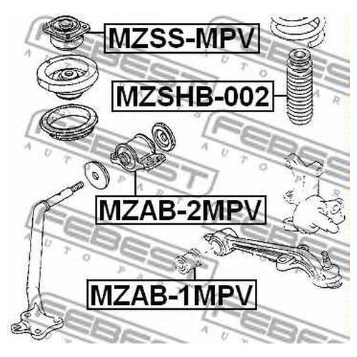 

Пыльник амортизатора Febest MZSHB002 для Mazda MPV I