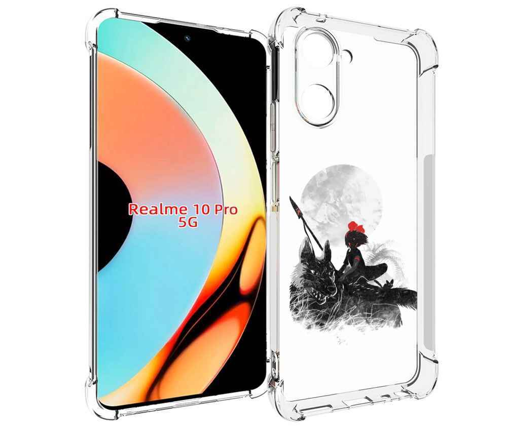 

Чехол бампер MyPads мононоке для Realme 10 Pro противоударный, Прозрачный, Tocco