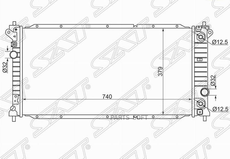 SAT Радиатор SSANGYONG ACTYON 10-