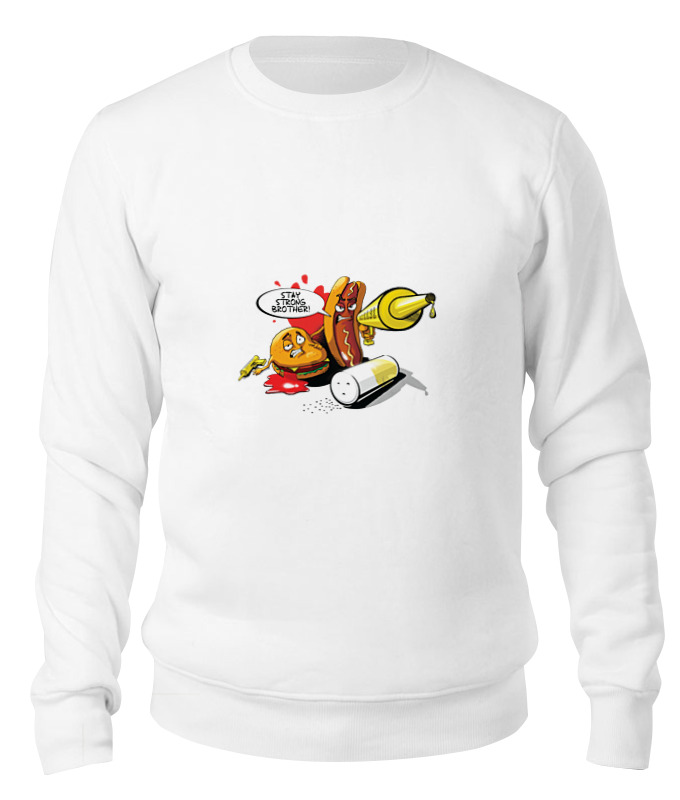 

Свитшот унисекс Printio Gang food белый L, Gang food