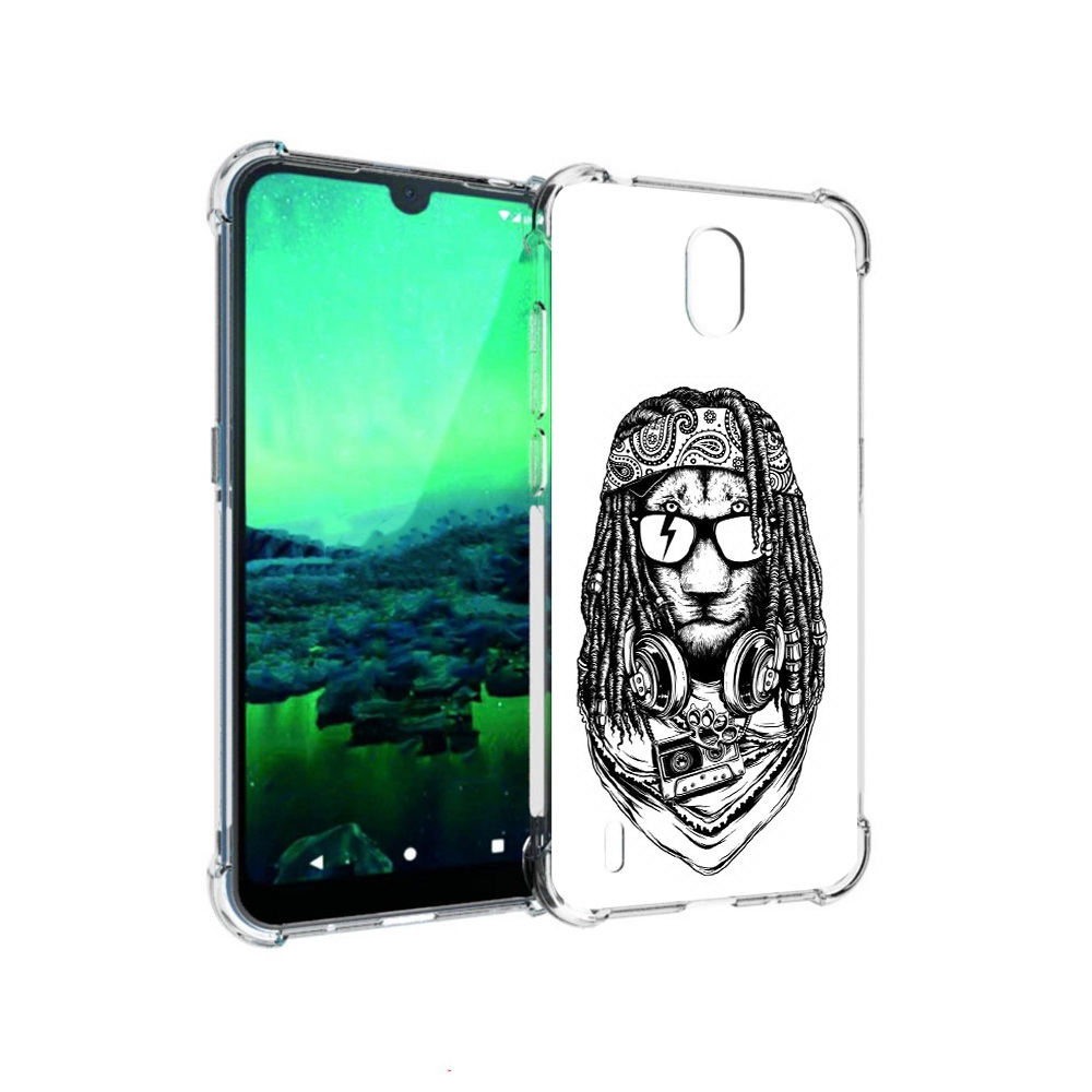 

Чехол MyPads Tocco для Nokia 1.3 дреды льва (PT227048.104.338), Прозрачный, Tocco
