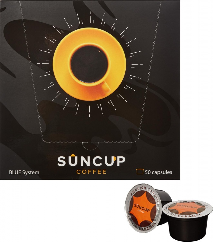 Кофе в капсулах Suncup English Caramel жареный, молотый, 50кап/1уп