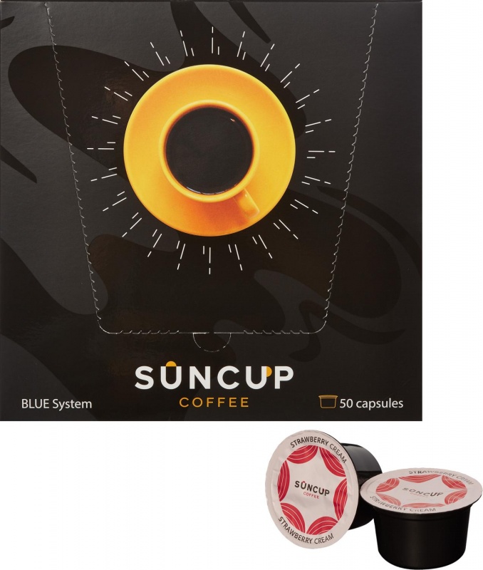 

Кофе в капсулах Suncup Strawberry Cream жареный, молотый, 50кап/1уп