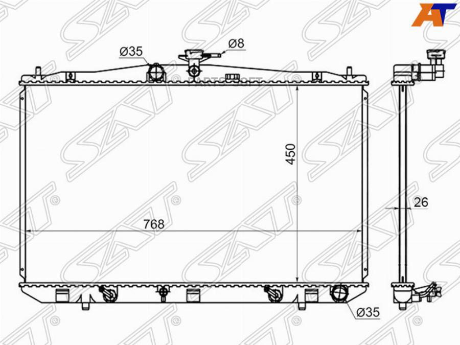 

SAT Радиатор LEXUS RX350 09-