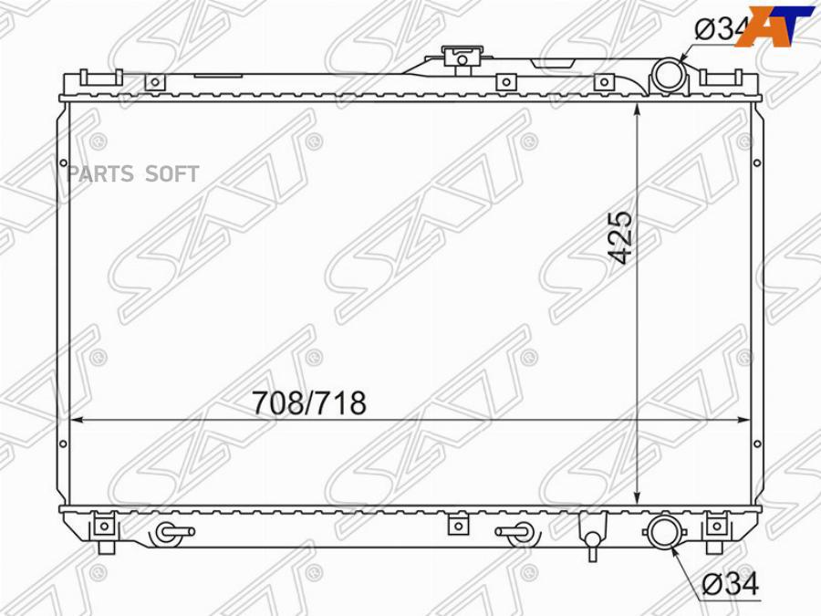 

SAT Радиатор TOYOTA CAMRY/SCEPTER/WINDOM/LEXUS ES300 VCV10 2.5/3.0 92-94