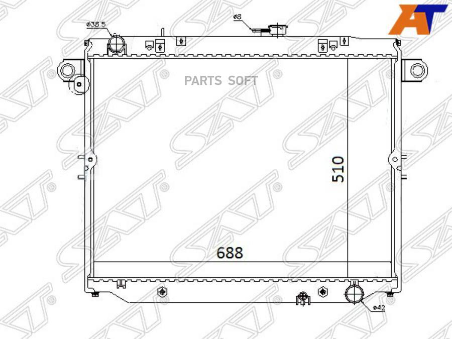 

SAT Радиатор TOYOTA LAND CRUISER 100 1HDFTE 4.2 98-07 DIESEL