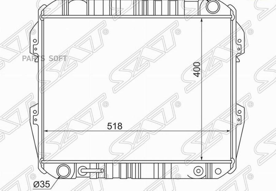 

SAT Радиатор TOYOTA SURF/HILUX/4RUNNER 2/3Y 89-95