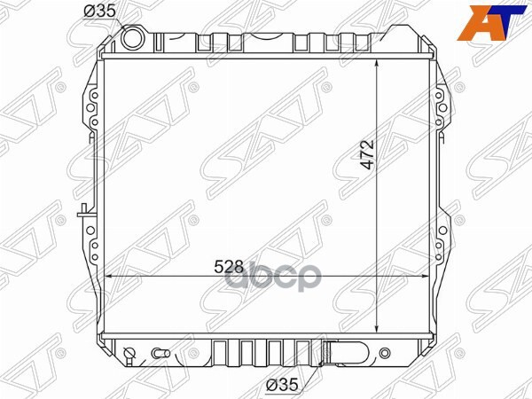 SAT Радиатор TOYOTA SURF/HILUX/4-RUNNER LN13# 2,4 1989-95 медн.