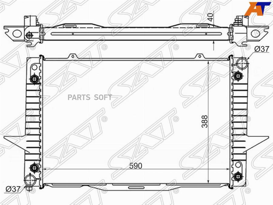 

SAT Радиатор VOLVO 850/S70/V70 2.0T/2.3T/2.5T 91-00