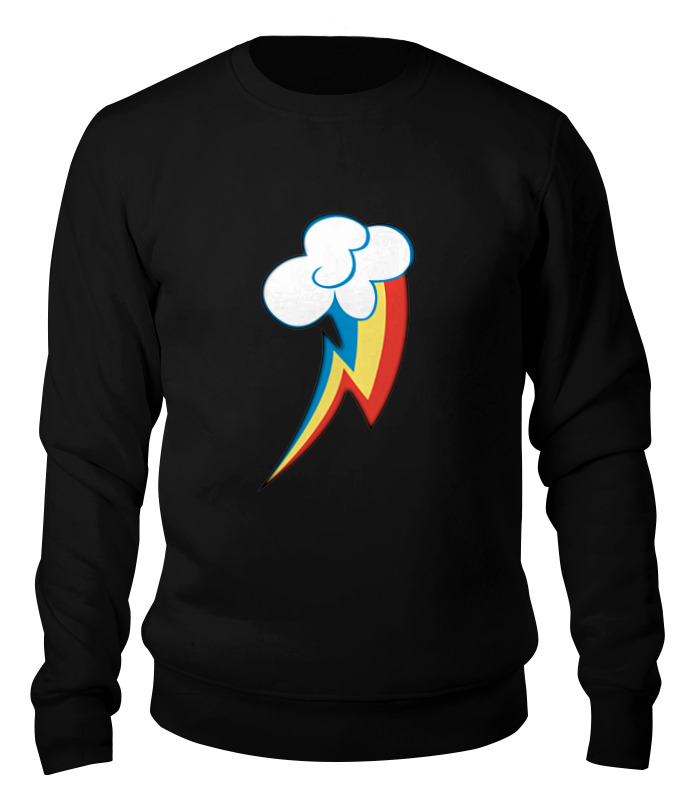 

Свитшот унисекс Printio Rainbow dash cutie mark черный L, Rainbow dash cutie mark