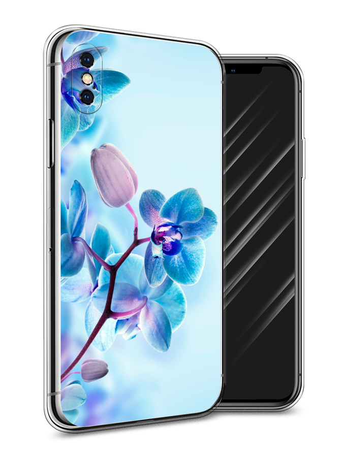 

Чехол Awog на Apple iPhone XS Max (10S Max) / Айфон XS Max (10S Max) "Голубая орхидея", Разноцветный, 11950-8