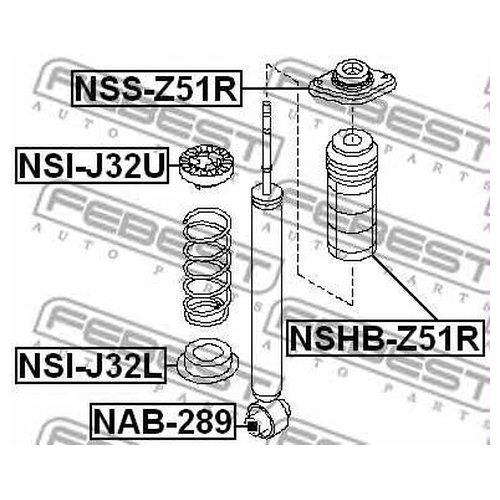 

Пыльник амортизатора Febest NSHBZ51R