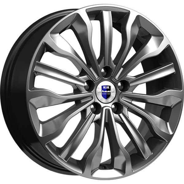 

R17 5X114,3 6,5J Et40 D66,1 K&K Атакама (Кс756) Дарк Платинум K&K арт. 71554, Серебристый