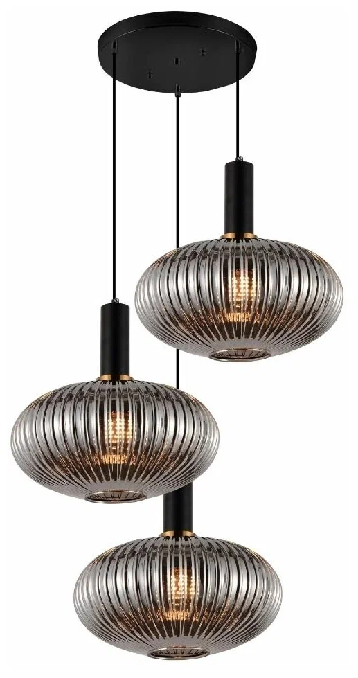 фото Подвесная люстра lumina deco floril ldp 1216-3 gy+bk