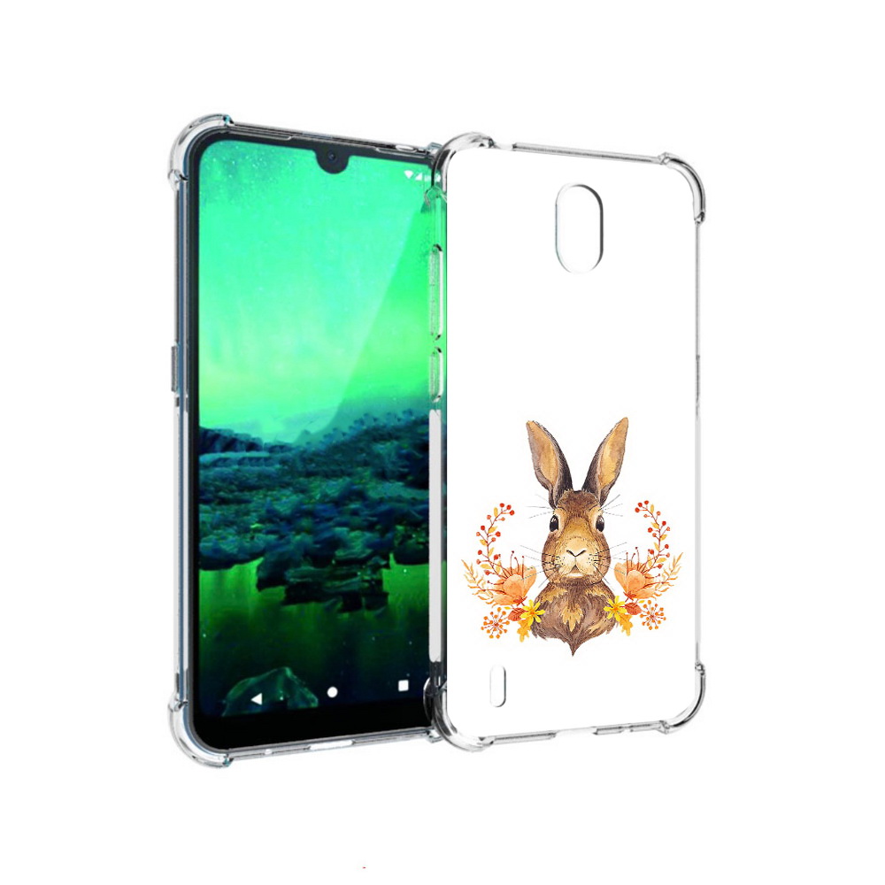 

Чехол MyPads Tocco для Nokia 1.3 зайка в цветах (PT227048.104.349), Прозрачный, Tocco