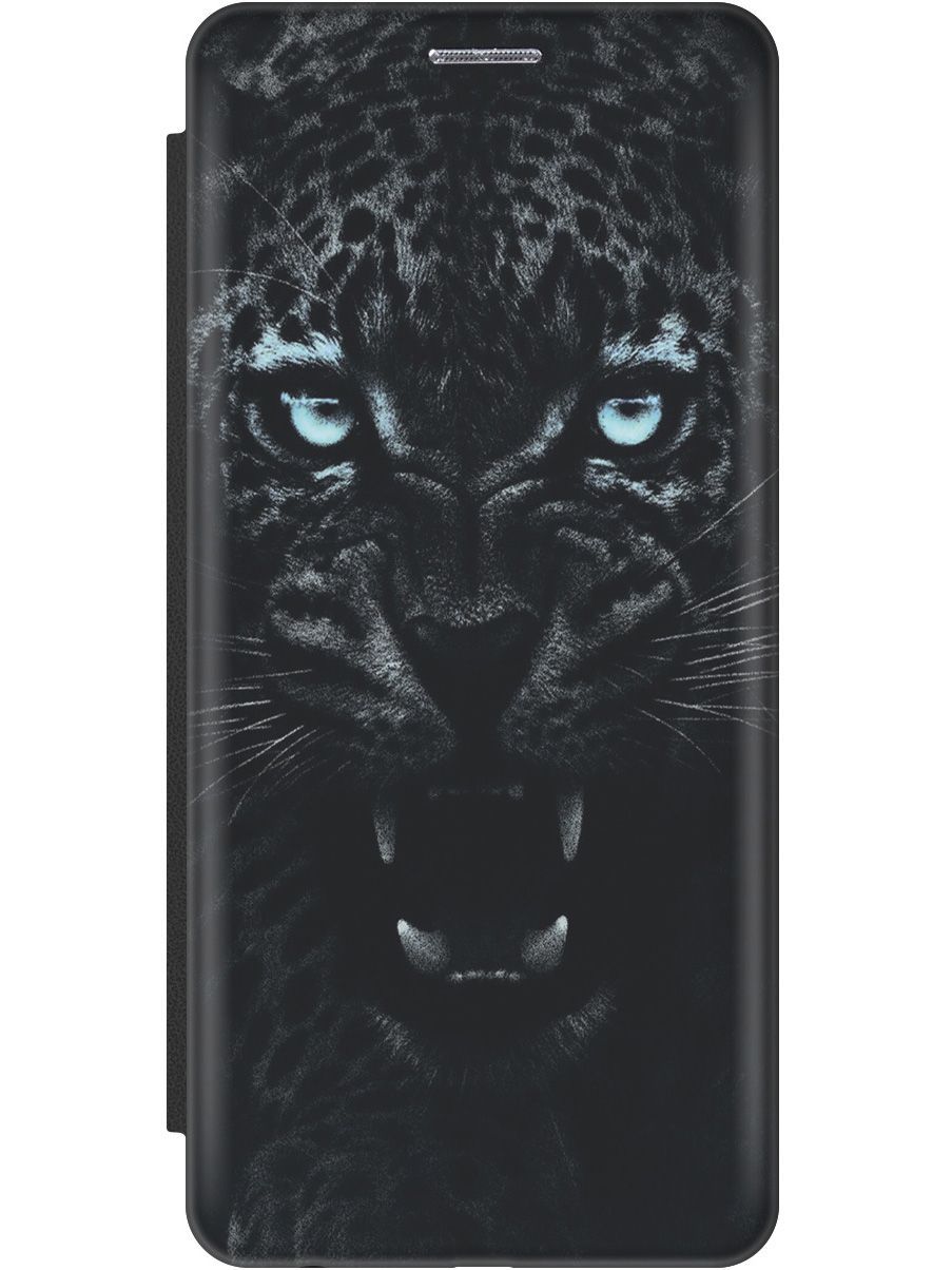 

Чехол-книжка на Huawei nova Y61 c принтом "Голубоглазая пантера" черный, Голубой;черный, 158025